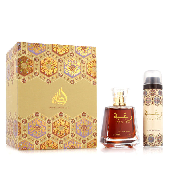 Unisex' Perfume Set Lattafa Raghba 2 Pieces